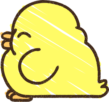 Bir insan tarafından çizilmiş şirin kuş tebeşiri.