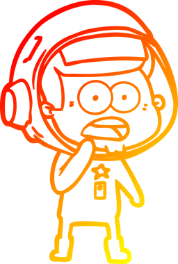 Bir insan tarafından çizilmiş bir çizgi film çizimi, astronotu şaşırttı.