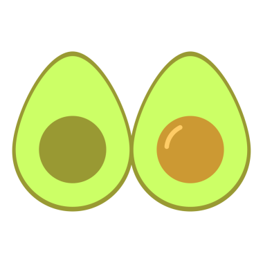 Avokado bir insan tarafından çizilmiş.