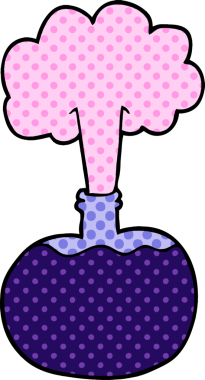 bir insan tarafından çizilmiş karikatür deney iksirleri.