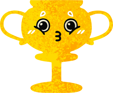 Bir insan tarafından çizilmiş bir kupanın retro illüstrasyon tarzı karikatürü