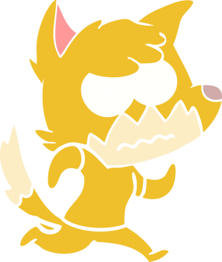 Bir insan tarafından çizilmiş düz renkli çizgi film.