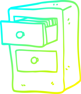 Bir insan tarafından çizilmiş bir karikatür çiziminin soğuk gradyan çizgisi