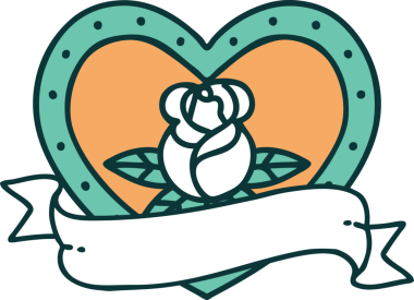 Bir insan tarafından çizilmiş bir kalbin ikonik dövme görüntüsü.