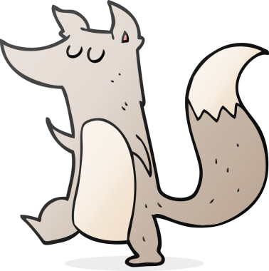 Bir insan tarafından çizilmiş serbest çizim küçük kurt.