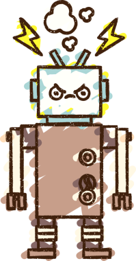 Bir insan tarafından çizilen robot tebeşiri.