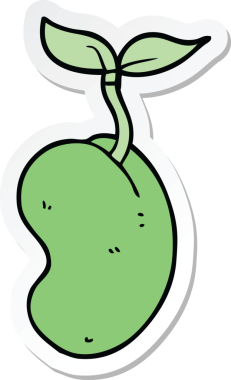 Bir insanın çizdiği filizlenme tohumu çıkartması.