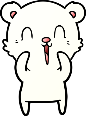 Bir insan tarafından çizilmiş kutup ayısı karikatürü