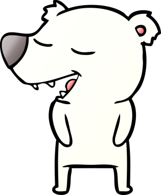 Bir insan tarafından çizilmiş kutup ayısı karikatürü