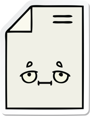 Bir insan tarafından çizilmiş şirin bir kağıt parçası.