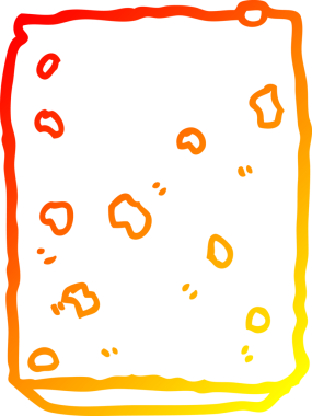 Bir insan tarafından çizilmiş bir bisküvinin sıcak çizgi çizimi