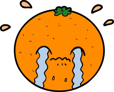 Bir insan tarafından çizilmiş turuncu çizgi film.