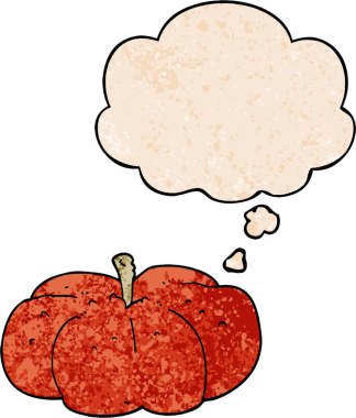 bir insan tarafından çizilmiş grunge desenli balkabağı.