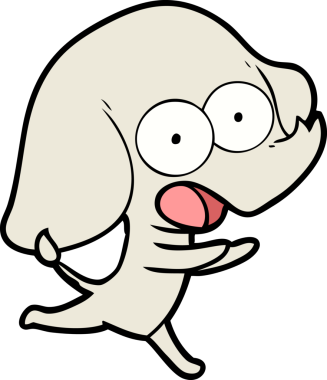 Bir insan tarafından çizilmiş şirin bir fil.