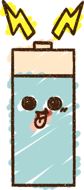 Bir insan tarafından çizilmiş pil tebeşiri.