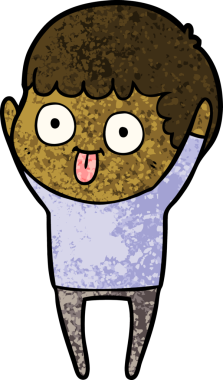 Bir insan tarafından çizilmiş çizgi film adamı.