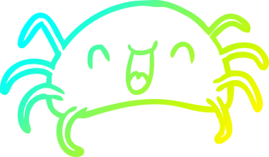 Bir insanın çizdiği cadılar bayramı örümceğinin soğuk gradyan çizgisi