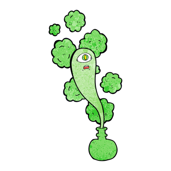 bir insan tarafından çizilmiş sihirli iksir.