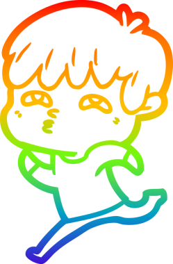 Gökkuşağı gradyanı çizimi Bir insan tarafından çizilmiş tuhaf bir çizgi