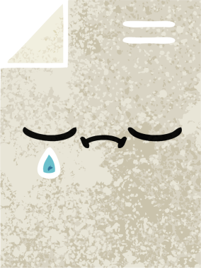 Bir insan tarafından çizilmiş bir kağıdın retro illüstrasyon tarzı karikatürü