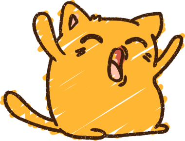 Bir insan tarafından çizilen Şarkı Söyleyen Kedi Tebeşiri