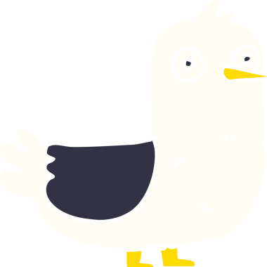 bir insan tarafından çizilmiş martı karalaması.