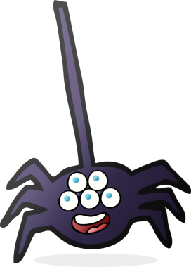 Bir insan tarafından çizilmiş serbest çizilmiş cadılar bayramı örümceği