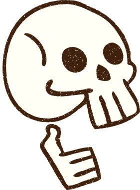 Ürkütücü Kafatası Tebeşiri Bir insan tarafından çizilmiş