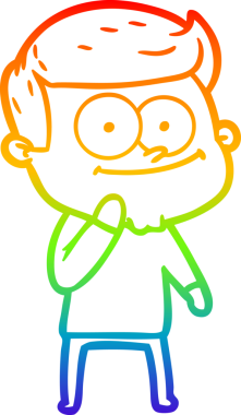 Bir insan tarafından çizilmiş mutlu bir adamın çizgi çizimi.