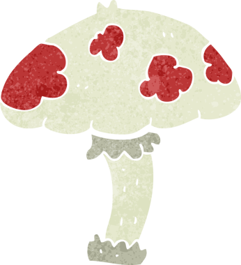 bir insan tarafından çizilmiş mantar mantarı