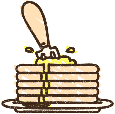 Bir insan tarafından çizilen krep yığını tebeşiri