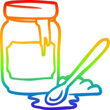 Bir insan tarafından çizilen bal kavanozunun gradyan çizgisi