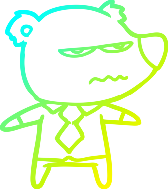 Bir insan tarafından çizilmiş kızgın bir patronun soğuk çizgi çizimi.