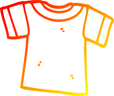 Bir insanın çizdiği karikatür tişörtünün sıcak çizgi çizimi