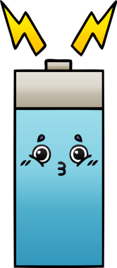 Bir insan tarafından çizilen bataryanın gölgelenmiş karikatürü