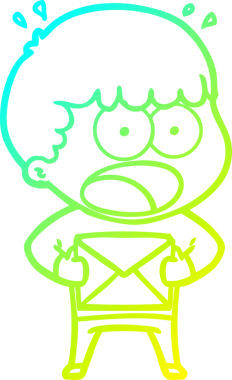 Bir insan tarafından çizilmiş bir karikatürün soğuk gradyan çizimi şok etkisi yarattı.