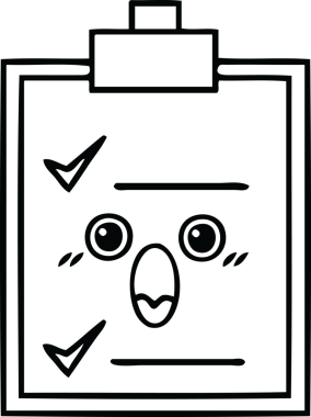 Bir insan tarafından çizilmiş bir kontrol listesinin çizgi çizimi