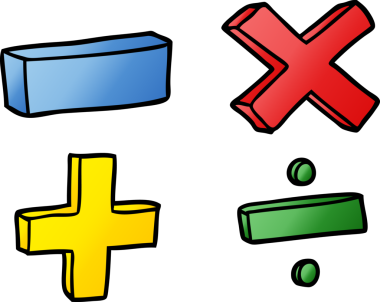 bir insan tarafından çizilmiş matematik sembolleri.