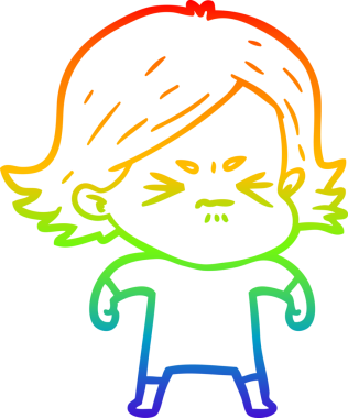 Bir insan tarafından çizilmiş kızgın bir karikatür çizimi.