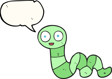 Bir insan tarafından çizilmiş serbest konuşma balonu çizgi film yılanı.