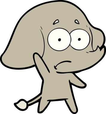 bir insan tarafından çizilmiş belirsiz bir fil.