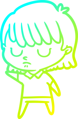 Bir insan tarafından çizilmiş bir karikatür kadın çizimi.