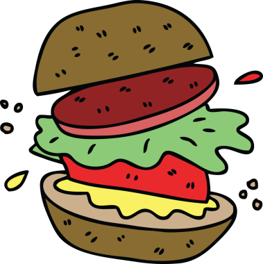 Bir insan tarafından çizilmiş garip bir vejetaryen çizimi.