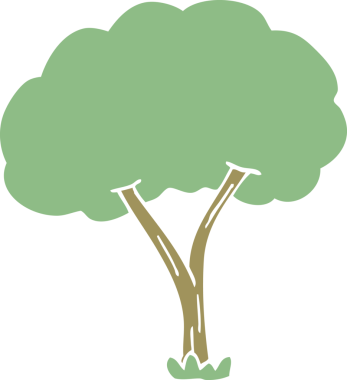 Bir insan tarafından çizilmiş karalama ağacı.