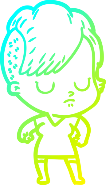 Bir insan tarafından çizilmiş bir karikatür kadın çizimi.