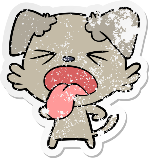 Bir insan tarafından çizilmiş iğrenç bir karikatür çıkartması.