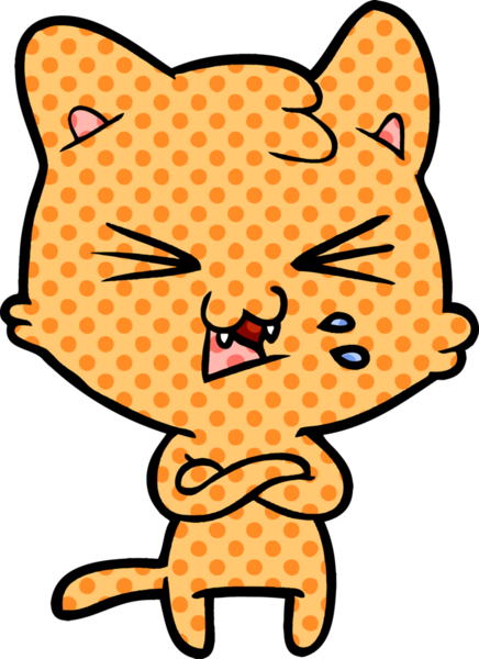 Bir insan tarafından çizilmiş kedi tıslaması.