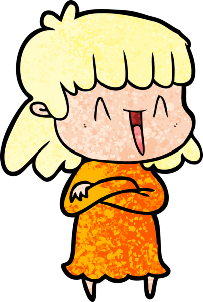 Bir insan tarafından çizilmiş karikatür kadın.