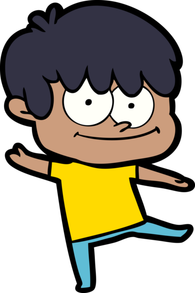 Bir insan tarafından çizilmiş mutlu çizgi film adamı.