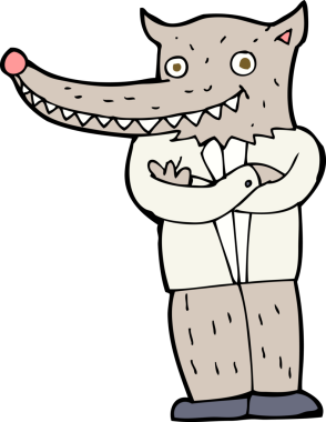 Bir insan tarafından çizilmiş bir kurt adam.